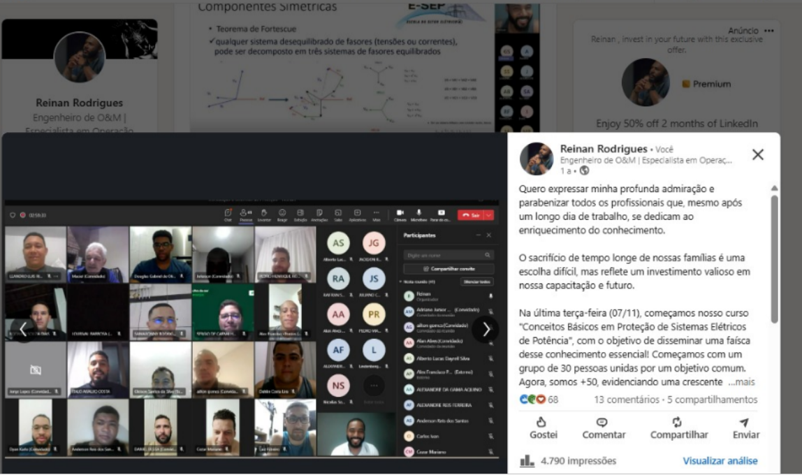 Comentário no LinkedIn